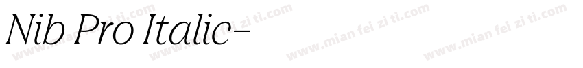 Nib Pro Italic字体转换